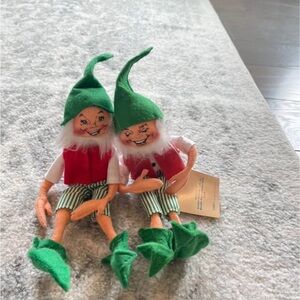1991 Vintage Annalee Christmas Elves Festive Elf